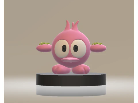 R&oacute;żowy Sprout Stworzenie Śliczny model postaci do druku 3D Model do druku 3D