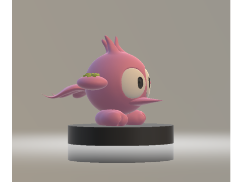 Pink Sprout Creature Cute 3D Printable Character Model 3D Print Model