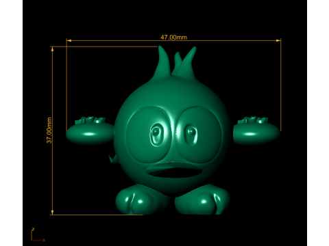 Pink Sprout Creature Cute 3D Printable Character Model 3D Print Model