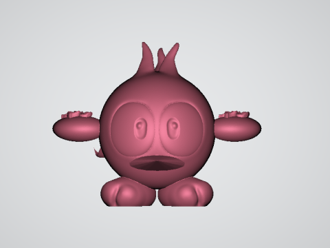 Pink Sprout Creature Cute 3D Printable Character Model 3D Print Model