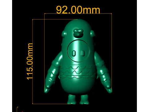 Green Pigeon Toy Cute 3D Printable Bird Model 3D Print Model