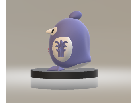 Model Cetak 3D Mainan Penguin Perut Bunga Model Cetak 3D