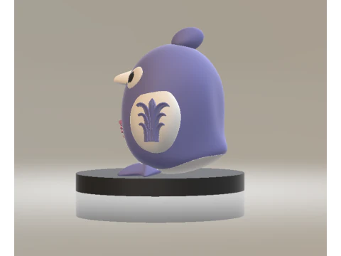 Floral Belly Penguin Toy 3D Printable Model 3D Print Model
