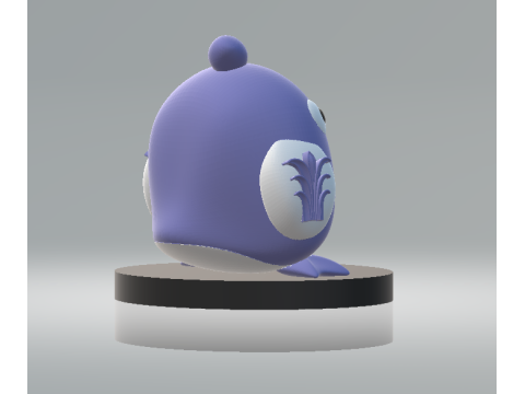 Model Cetak 3D Mainan Penguin Perut Bunga Model Cetak 3D