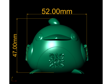 Model Cetak 3D Mainan Penguin Perut Bunga Model Cetak 3D