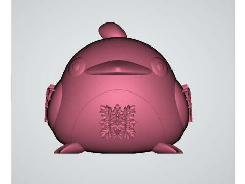 Model Cetak 3D Mainan Penguin Perut Bunga Model Cetak 3D