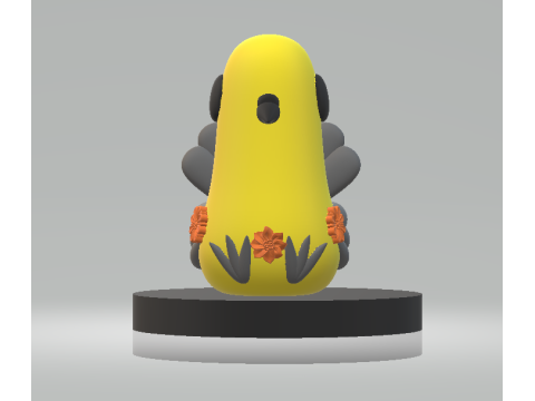 Model Cetak 3D Mainan Burung Bunga Cerah Model Cetak 3D