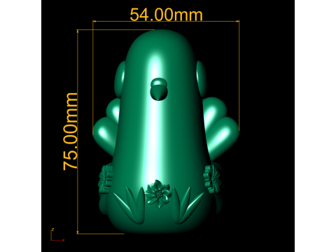 Model Cetak 3D Mainan Burung Bunga Cerah Model Cetak 3D