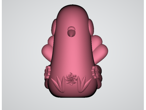 Model Cetak 3D Mainan Burung Bunga Cerah Model Cetak 3D