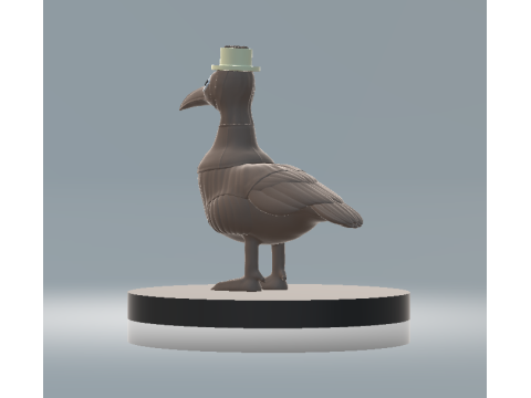 Şapkalı Beyefendi Kuşu Oyuncak 3D Yazdırılabilir Model 3D Baskı Modeli