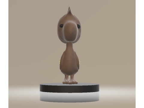 Chubby Bird Figurine 3D Printable Toy 3D Print Model