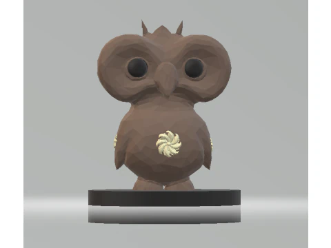 Chibi Baykuş Heykeli 3D Yazdırılabilir Oyuncak 3D Baskı Modeli