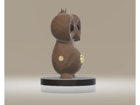 Chibi Owl Statue 3D Printable Toy 3D Print Model