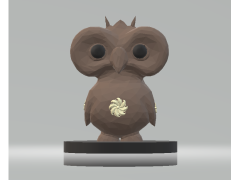 Chibi Baykuş Heykeli 3D Yazdırılabilir Oyuncak 3D Baskı Modeli