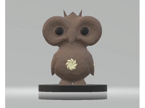 Chibi Owl Statue 3D Printable Toy 3D Print Model