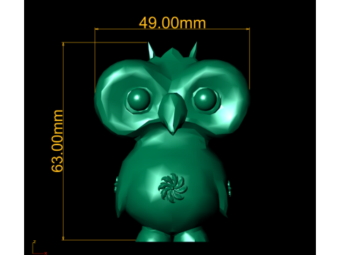 Chibi Baykuş Heykeli 3D Yazdırılabilir Oyuncak 3D Baskı Modeli