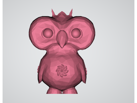 Chibi Baykuş Heykeli 3D Yazdırılabilir Oyuncak 3D Baskı Modeli