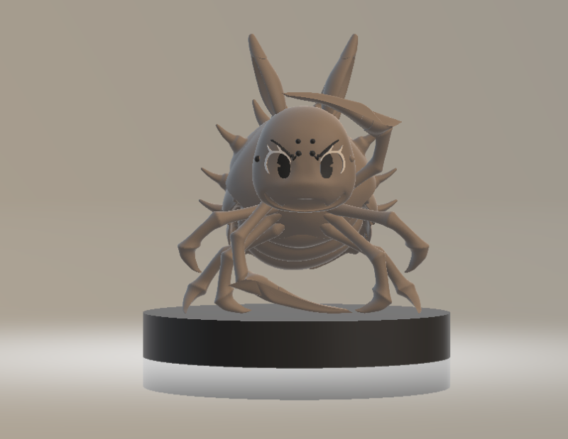 Modelo para impressão 3D de brinquedo de aranha irritada Modelo de Impressão 3D .c4d .max .obj .3ds .fbx .stl .blend 