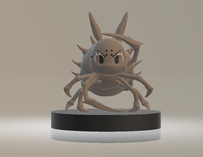 Angry Spider Toy 3D Printable Model 3D Print Model .c4d .max .obj .3ds .fbx .stl .blend