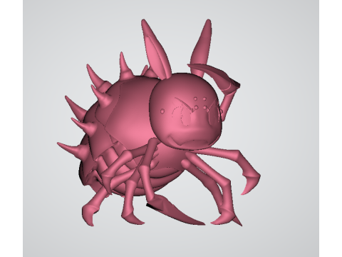 Modelo para impressão 3D de brinquedo de aranha irritada Modelo de Impressão 3D