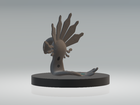 Mystic Tail Creature 3D Printable Toy 3D Print Model