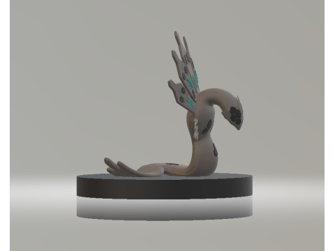 Mystic Tail Creature 3D Printable Toy 3D Print Model