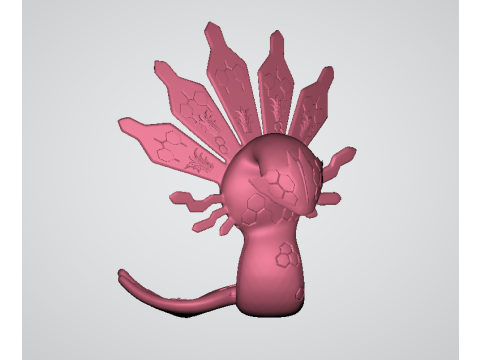 Mystic Tail Creature 3D Printable Toy 3D Print Model