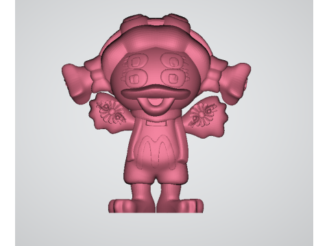Brinquedo para impressão em 3D de personagem fofo de quatro olhos Bubble Bindi Girl Modelo de Impressão 3D