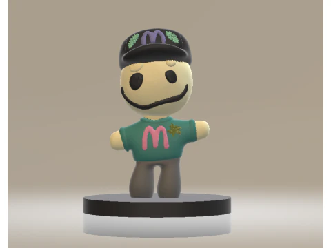 Sweat &agrave; capuche Grin Boy jouet de personnage stylis&eacute; mod&egrave;le imprimable en 3D Modèles 3D en vedette