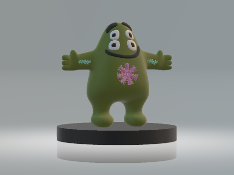 Uściskaj potwora z trzema oczami, zabawkowy model 3D do druku Model do druku 3D