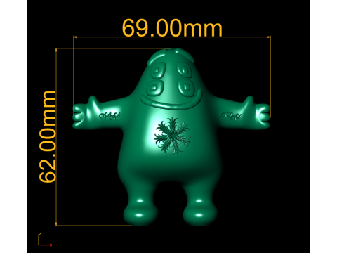 Uściskaj potwora z trzema oczami, zabawkowy model 3D do druku Model do druku 3D