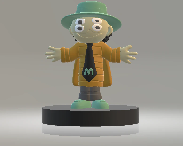 Odd Professor Four-Eye Gentle Toy Figure 3D Printable Model 3D Print Model .c4d .max .obj .3ds .fbx .stl .blend 