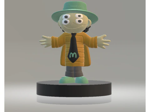 Odd Professor Four-Eye Gentle Toy Figure 3D Printable Model 3D Print Model