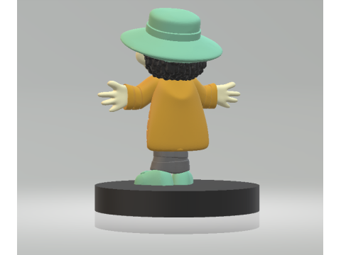 Odd Professor Four-Eye Gentle Toy Figure 3D-druckbares Modell 3D Druckmodell