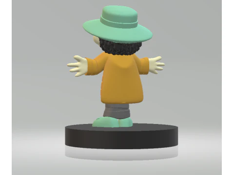 Odd Professor Four-Eye Gentle Toy Figure 3D Printable Model 3D Print Model