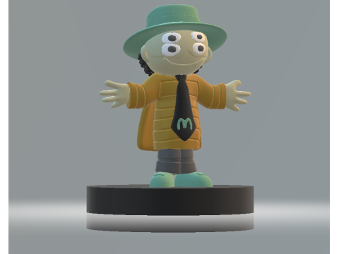 Odd Professor Four-Eye Gentle Toy Figure 3D-druckbares Modell 3D Druckmodell