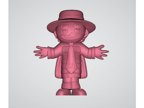 Odd Professor Four-Eye Gentle Toy Figure 3D Printable Model 3D Print Model