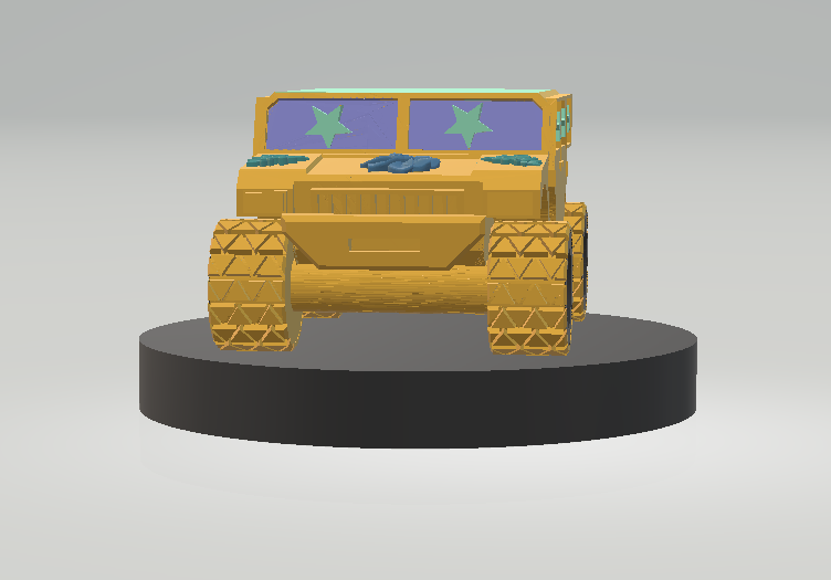 Star Wheels Monster Truck w stylu kreskówkowym Model do druku 3D Model do druku 3D .c4d .max .obj .3ds .fbx .stl .blend