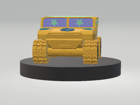 Star Wheels Monster Truck w stylu kreskówkowym Model do druku 3D Model do druku 3D