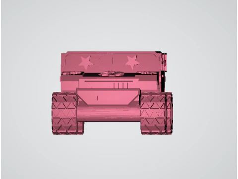 Star Wheels Monster Truck Cartoon Style 3D Printable Model 3D Print Model