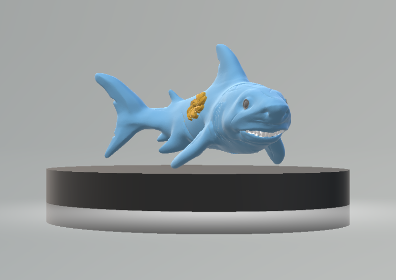 Ocean Buddy Shark Simpatico squalo fantasy Modello stampabile 3D Modello di stampa 3D .c4d .max .obj .3ds .fbx .stl .blend