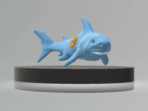 Ocean Buddy Shark Śliczny rekin fantasy Model 3D do druku Model do druku 3D