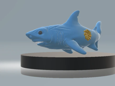 Ocean Buddy Shark Cute Fantasy Shark 3D Printable Model 3D Print Model