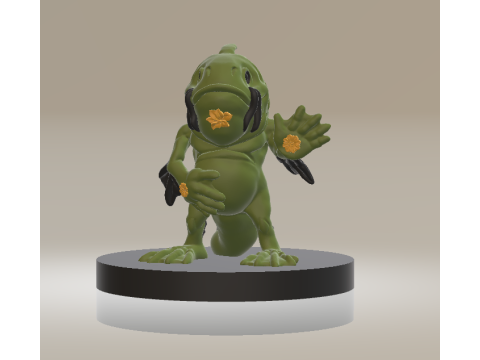 Bataklık Gezgini Yaratık Fantezi Amfibi 3D Yazdırılabilir Model 3D Baskı Modeli