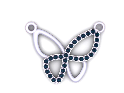 Butterfly Diamond Pendant 3D Printable Model 3D Print Model