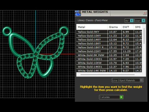 Butterfly Diamond Pendant 3D Printable Model 3D Print Model