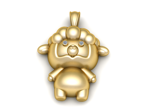 Симпатичная овечья подвеска 3D модель для печати 3D Принт Модель