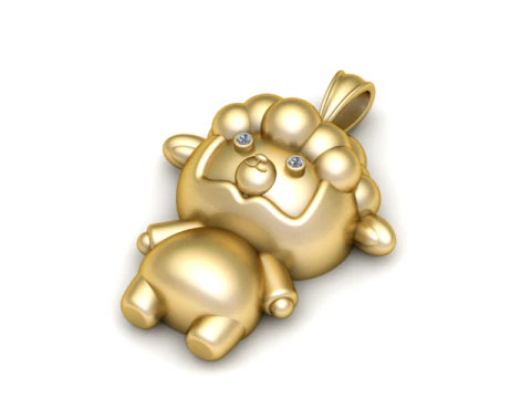 Cute Sheep Pendant 3D Printable Model 3D Print Model