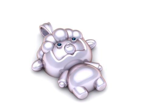 귀여운 양 펜던트 3D 인쇄 가능한 모델 3D 프린트 모델