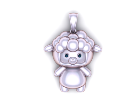 귀여운 양 펜던트 3D 인쇄 가능한 모델 3D 프린트 모델